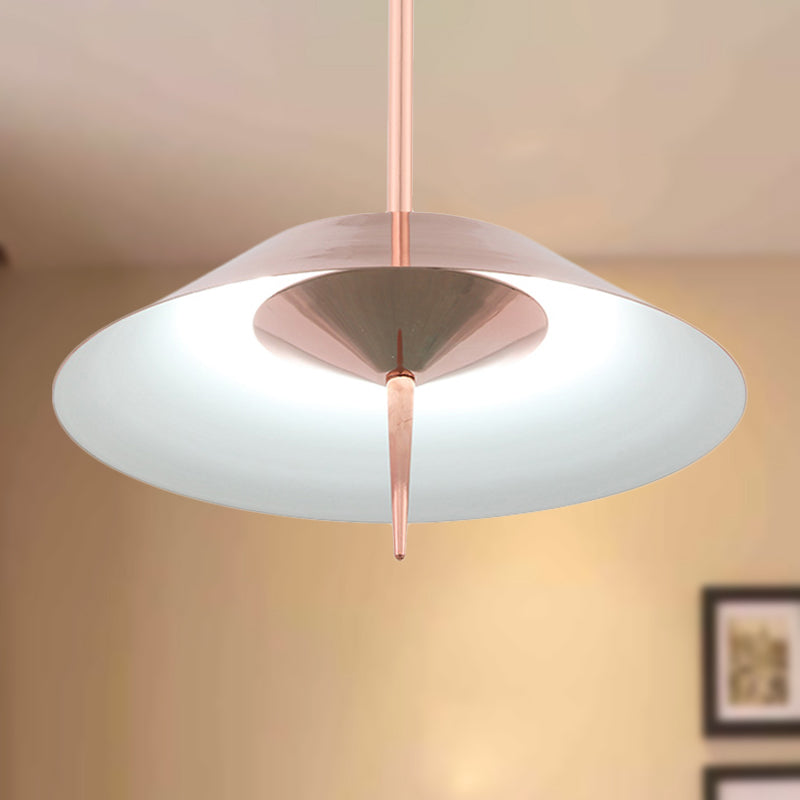 Nordic Style Metal Pendant Light With Cone Shade - Black/Copper/Gold Finish Ideal For Dining Room &