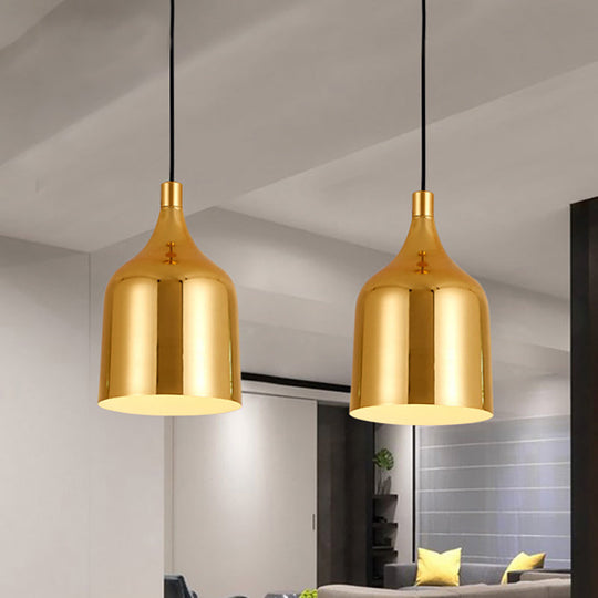 Retro Style Gold Metal Ceiling Pendant Light - 6’ 8’ And 10.5’ Diameter Options