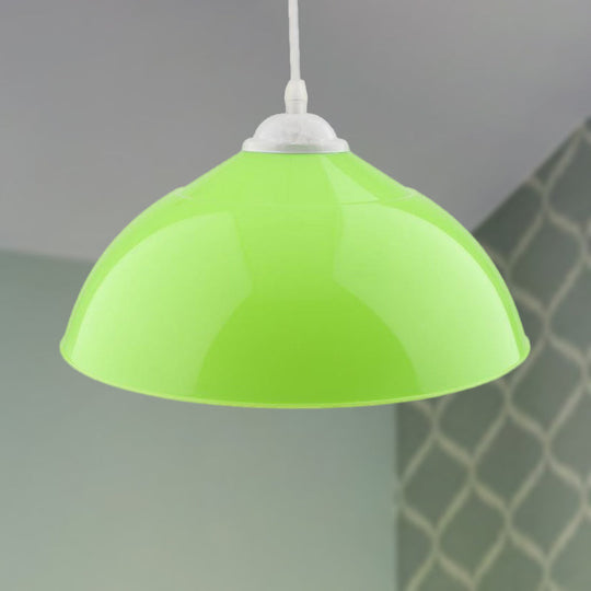 Modern Metallic Pendant Light In Polished Black/Grey - 1-Light Ceiling Hanging Fixture For Dining
