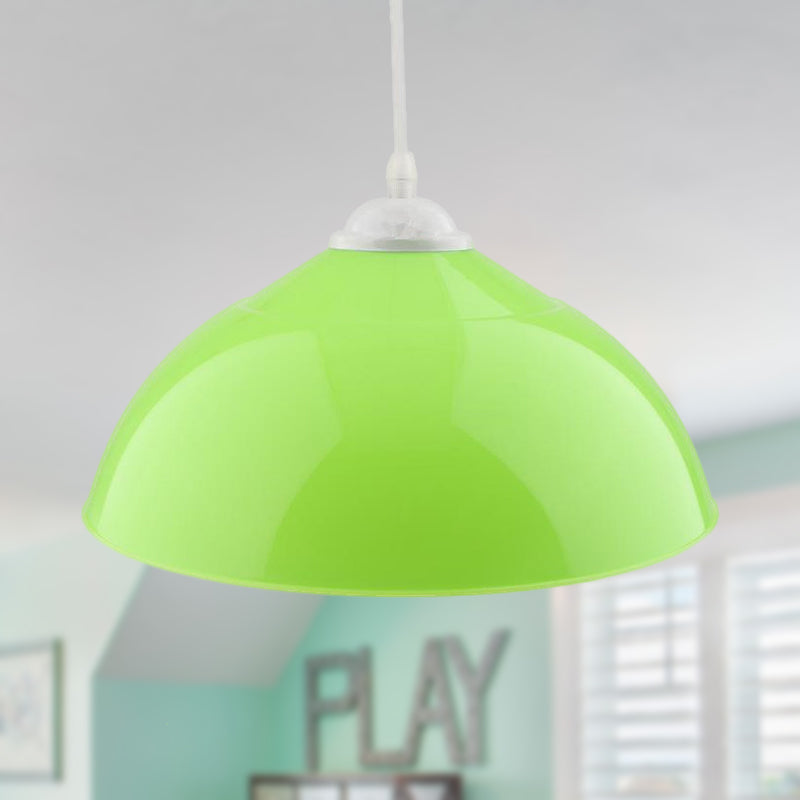 Modern Metallic Pendant Light In Polished Black/Grey - 1-Light Ceiling Hanging Fixture For Dining