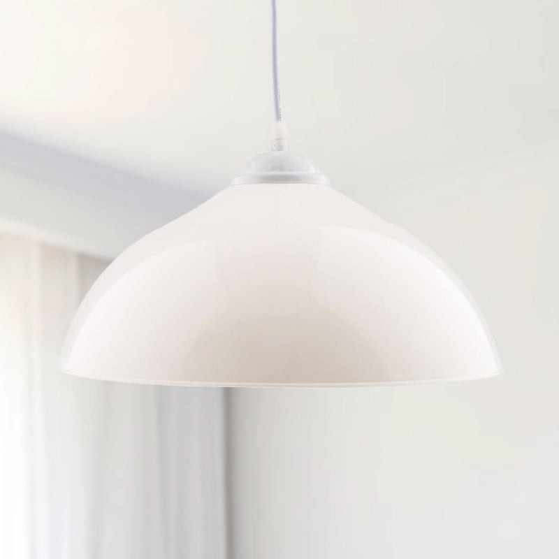 Modern Metallic Pendant Light In Polished Black/Grey - 1-Light Ceiling Hanging Fixture For Dining