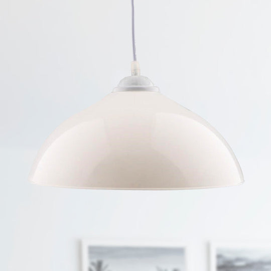 Modern Metallic Pendant Light In Polished Black/Grey - 1-Light Ceiling Hanging Fixture For Dining