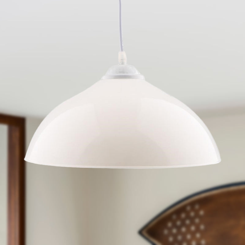 Modern Metallic Pendant Light In Polished Black/Grey - 1-Light Ceiling Hanging Fixture For Dining