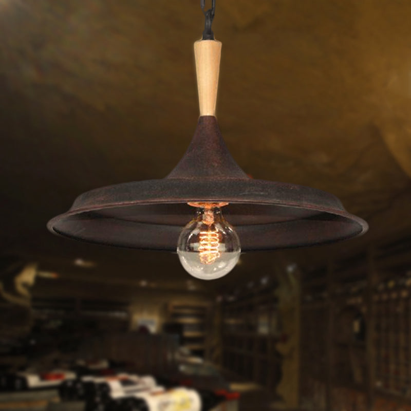 Vintage Rustic Pendant Lamp - Barn Shade Iron Lighting For Bar