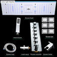24x12 Inch 600x300mm Bluetooth Music LED Shower Head Panel Faucet Rain Mist Waterfall Column Thermostatic Mixer Valve