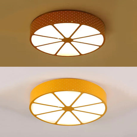 Lively Lemon-Shaped Acrylic Ceiling Mount Light: Ideal For Teens