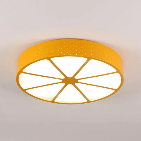 Lively Lemon-Shaped Acrylic Ceiling Mount Light: Ideal For Teens Yellow