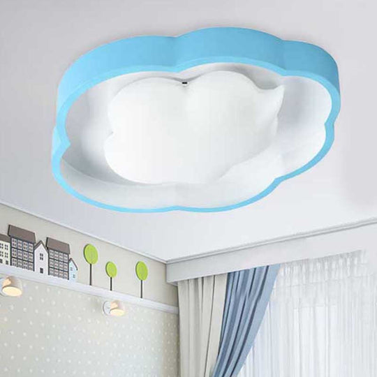 Modern Led Ceiling Fixture For Cloud-Inspired Childrens Bedroom White /