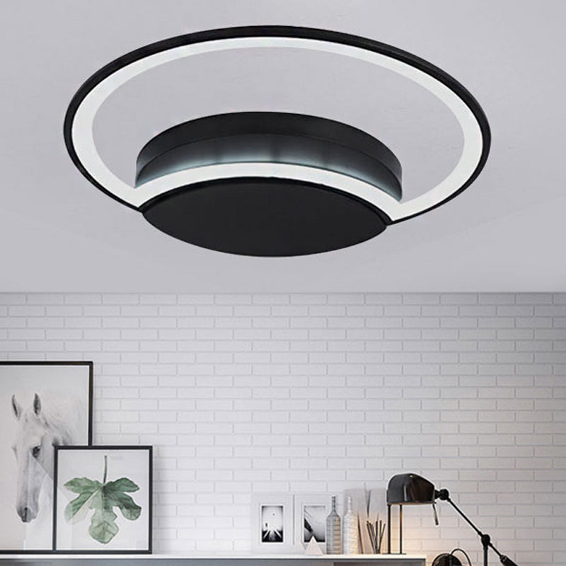 Contemporary Round Acrylic Flush Mount Ceiling Light For Living Room Décor