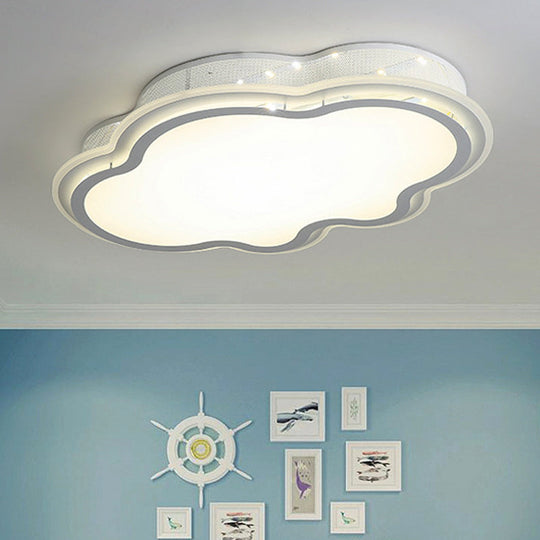 Cloud - Themed Led Flush Mount Ceiling Light For Kindergarten White / 21.5’