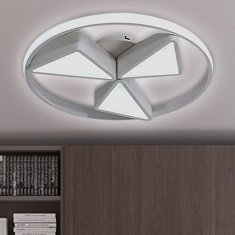 Nordic Acrylic Flush Ceiling Light For Dining Room White / Warm