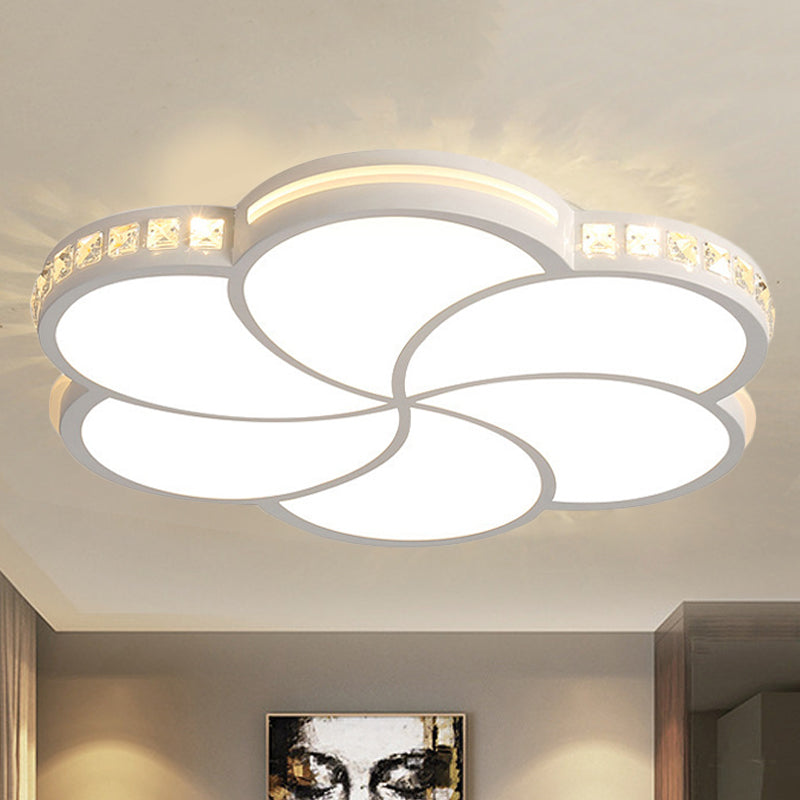 Blossom Flush Mount Ceiling Light Fixture For Living Room - Elegant Acrylic Art Deco Design