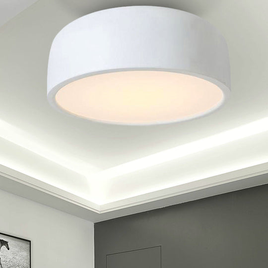 Led Flush Mount Ceiling Light For Modern Bedroom With Acrylic Dome Shade White / 14’