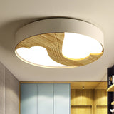 Romantic Wood Led Ceiling Lamp With Double Loving Heart Design For Kid’s Bedroom - White
