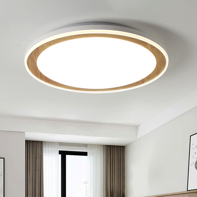 White Led Flush Ceiling Light - Modern & Simple Acrylic Lamp For Study Room Kitchen