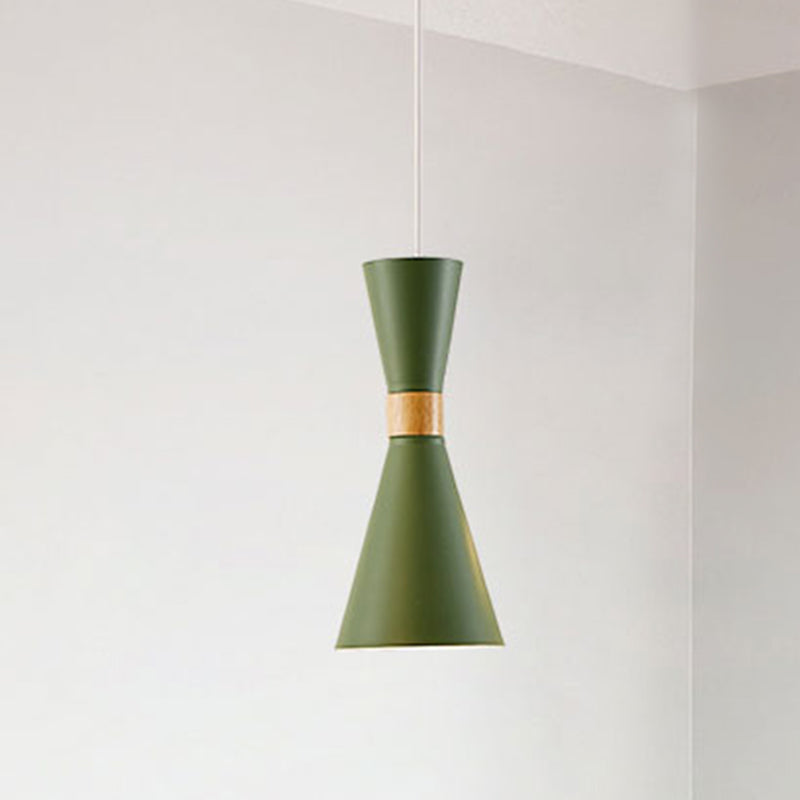 Nordic Metal Hourglass Mini Pendant Light - 1 Living Room & Hallway Hanging Lamp