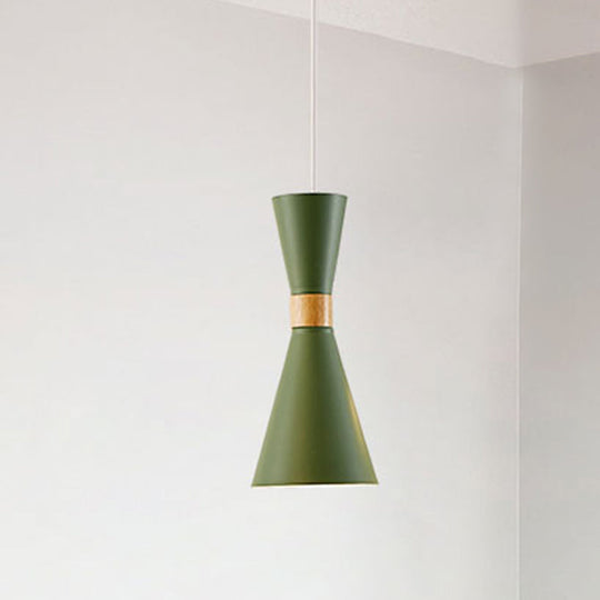 Nordic Metal Hourglass Mini Pendant Light - 1 Living Room & Hallway Hanging Lamp