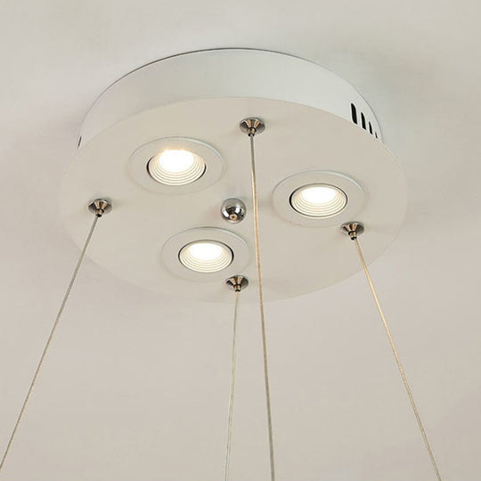 Modern White Feather Hanging Pendant Light For Bedroom