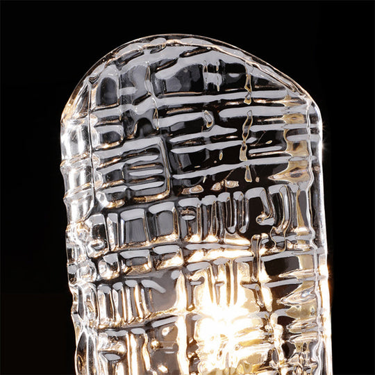 Prism Crystal Wall Sconce With 1/2 Lights - Brass Mount For Corridors