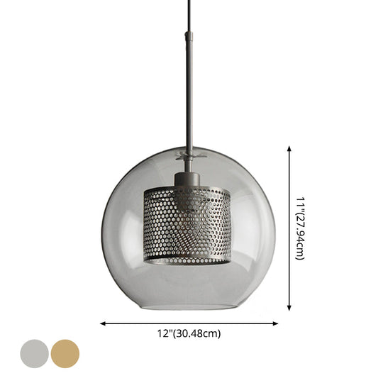 Modern Clear Glass Pendant Light For Dining Room Table - 1-Light Fixture