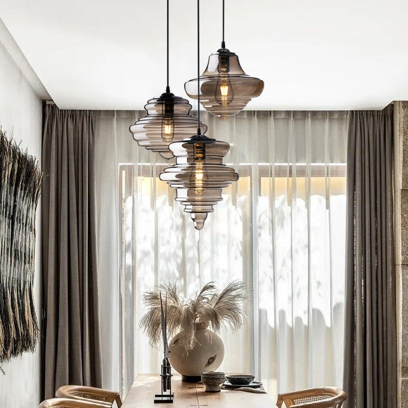 Modern Glass Pendant Lighting For Dining Room Table