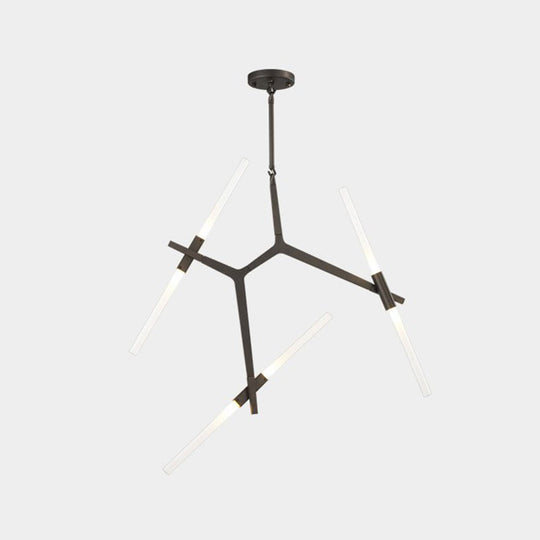 Post-Modern Metal Pendant Ceiling Light Fixture - Branches Design 6 / Black