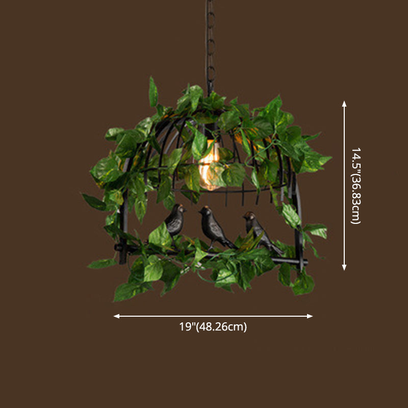 Industrial Metal Island Pendant Light - Black Hanging Lamp