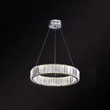 Modern Led Crystal Chandelier For Living Room Suspension Pendant Light Chrome / 16 Warm
