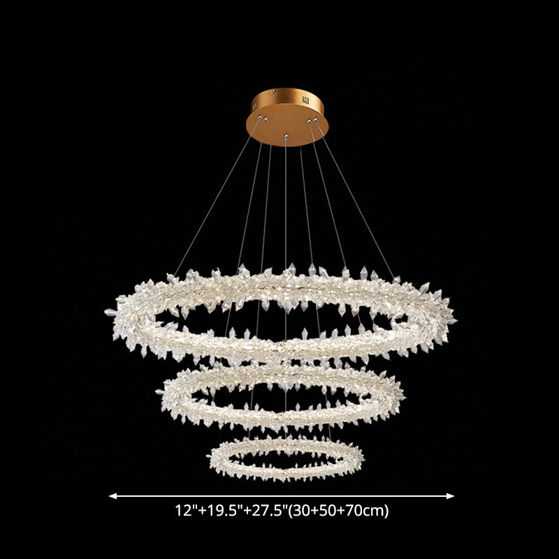 Crystal Flower Chandelier Light For Modern Living Rooms