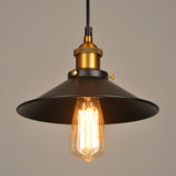 Industrial Style Black Metal Cone Pendant Lamp - Warehouse Lighting