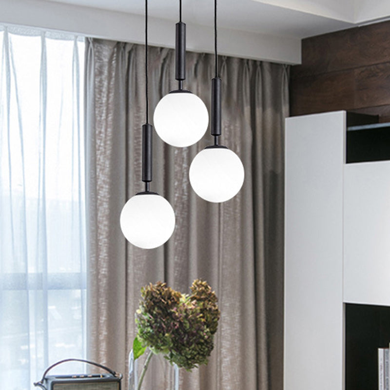 Contemporary Glass Pendant Light - Spherical Design For Lounge