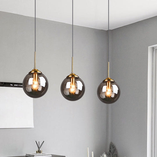 Modern Minimalist Glass Sphere Pendant Light Fixture For Indoor Ceiling