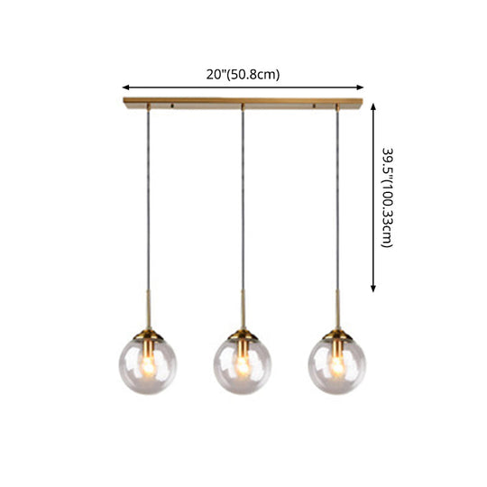 Minimalist Glass Sphere Pendant Light Fixture For Modern Indoor Ceiling Lighting