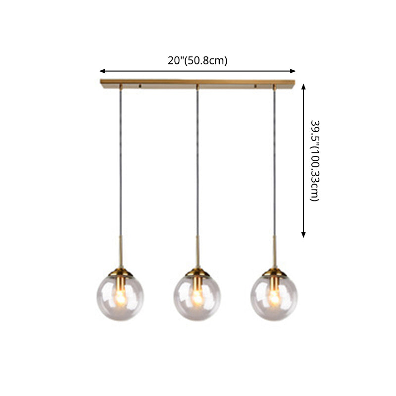 Modern Minimalist Glass Sphere Pendant Light Fixture For Indoor Ceiling
