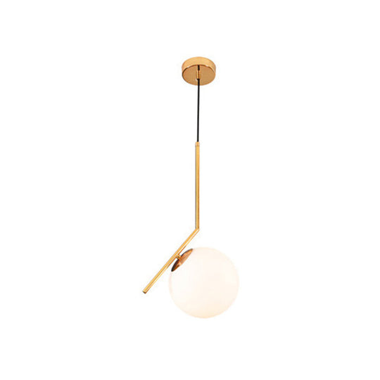 Mid Century Modern Glass Pendant Light Fixture - Stylish & Serene Bedroom Illumination Gold