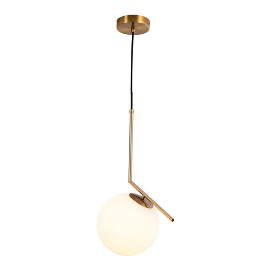 Mid Century Modern Glass Pendant Light Fixture - Stylish & Serene Bedroom Illumination