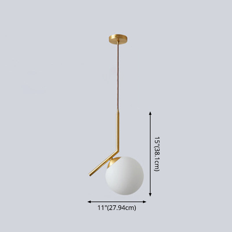 Mid Century Modern Glass Pendant Light Fixture - Stylish & Serene Bedroom Illumination