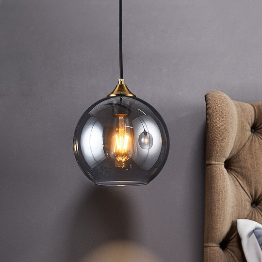 Contemporary Blown Glass Sphere Pendant Lights For Bedrooms