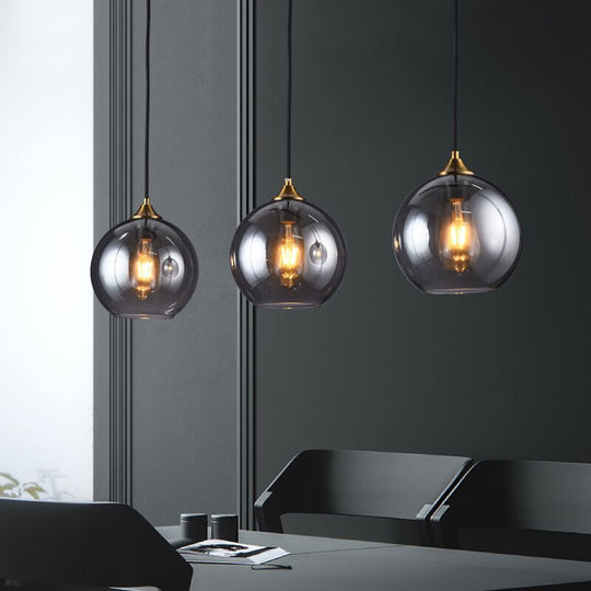 Contemporary Blown Glass Sphere Pendant Lights For Bedrooms
