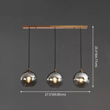 Modern Blown Glass Sphere Pendant Lights For Bedroom