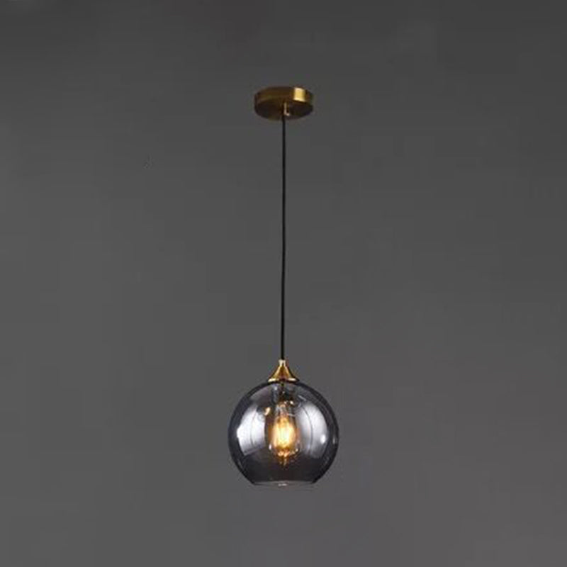 Contemporary Blown Glass Sphere Pendant Lights For Bedrooms