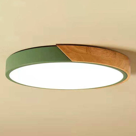 Nordic Led Flush Mount Bedroom Ceiling Light With Acrylic Shade
