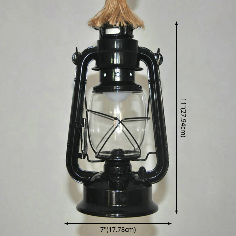 Industrial Vintage Hemp Rope Horse Lamp Chandelier For Restaurants - Metal Hanging Fixture