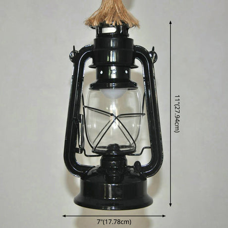 Industrial Vintage Hemp Rope Horse Lamp Chandelier For Restaurants - Metal Hanging Fixture