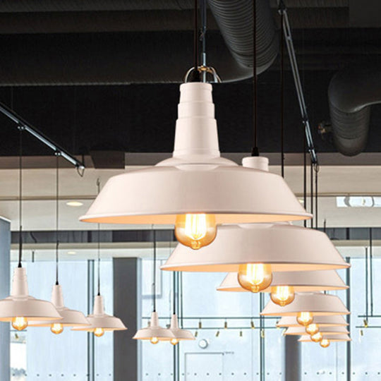Metal Pendant Light With Industrial Style Shade - Perfect For Coffee Shop Or Restaurant