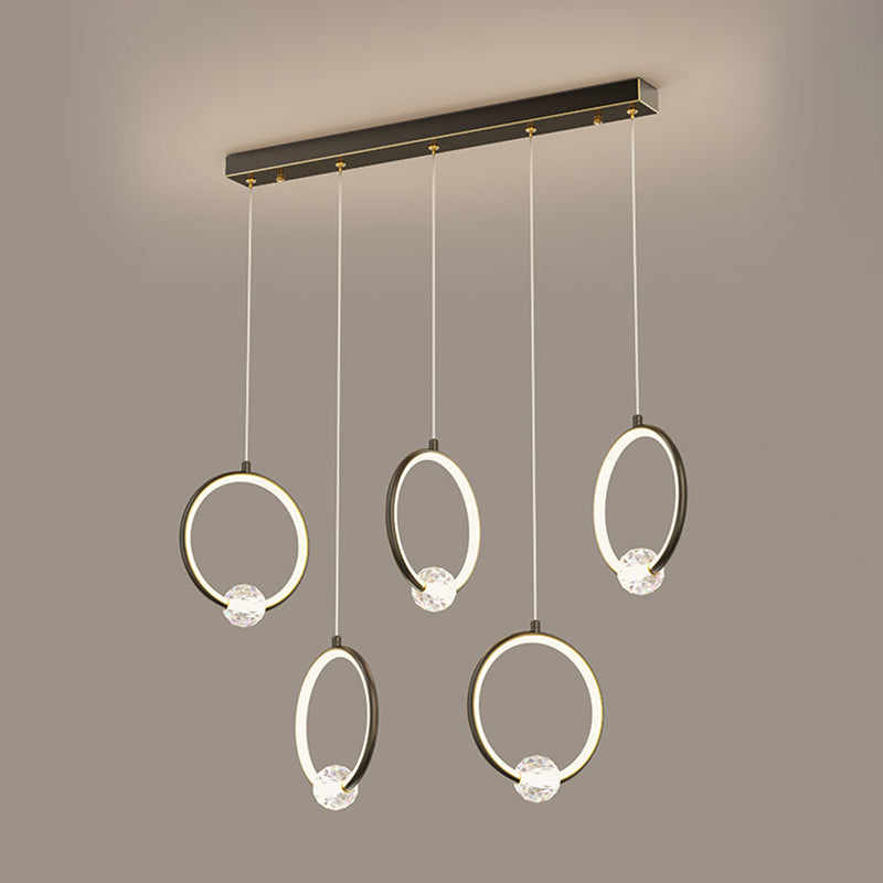 Modern Metal Led Ring Pendant Light - Stylish Indoor Lighting Fixture
