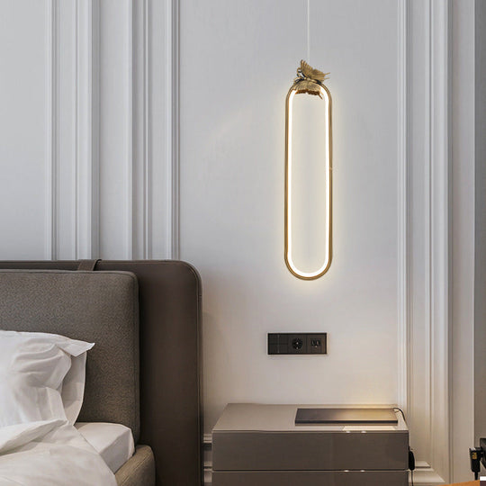 Modern Small Bronze Led Pendant Light With Creative Ceiling Design