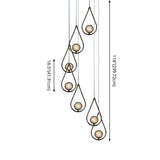 Modern Led Crystal Pendant Lamp With Metal Ceiling Mount