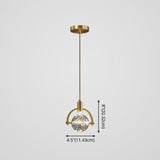 Mini Crystal Pendant Light With Brass Finish For Modern Living Spaces