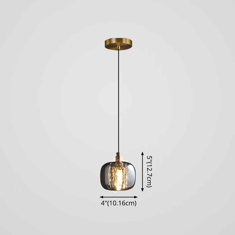 Modern Mini Crystal Pendant Light With Brass Finish For Living Room Bar And Coffee Shop Ceiling